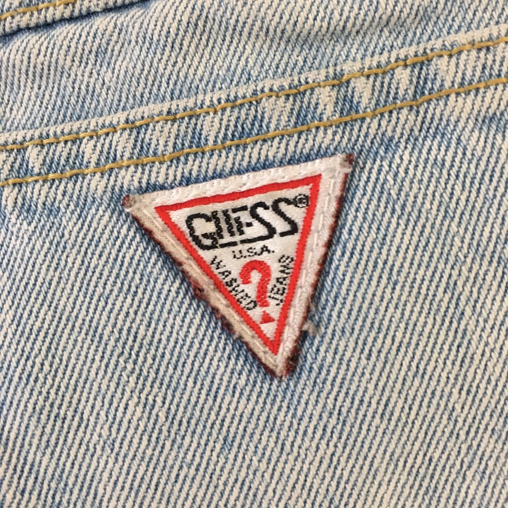 Guess By Georges Marciano High Rise Jeans Sz 32 Straight Leg 100% Cotton Vintage - Picture 8 of 12